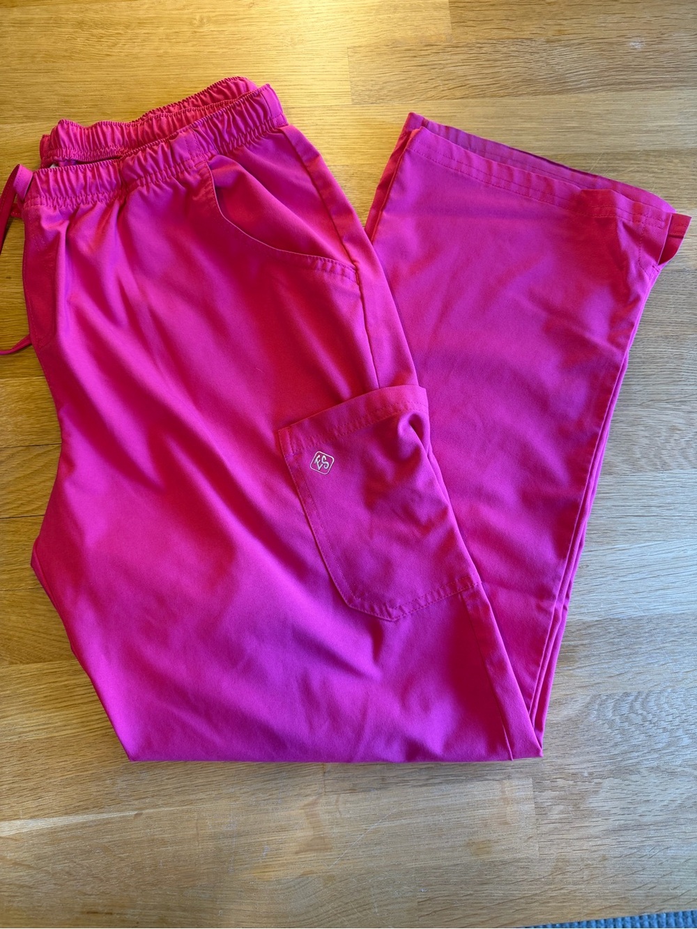 Bright Fuchsia Scrub Pants by Easy Stretch Size L